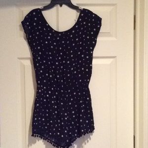 Juniors size M Mimi Chica one piece shorts outfit.